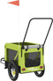 vidaXL - Hondenfietstrailer - oxford - stof - en - ijzer - groen - en - zwart