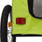 vidaXL - Hondenfietstrailer - oxford - stof - en - ijzer - groen - en - grijs