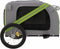 vidaXL - Hondenfietstrailer - oxford - stof - en - ijzer - groen - en - grijs