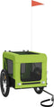 vidaXL - Hondenfietstrailer - oxford - stof - en - ijzer - groen - en - zwart