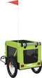 vidaXL - Hondenfietstrailer - oxford - stof - en - ijzer - groen - en - zwart