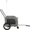 vidaXL - Hondenfietstrailer - oxford - stof - en - ijzer - groen - en - grijs