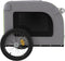 vidaXL - Hondenfietstrailer - oxford - stof - en - ijzer - groen - en - grijs