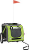 vidaXL - Hondenfietstrailer - oxford - stof - en - ijzer - groen - en - grijs