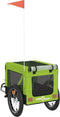 vidaXL - Hondenfietstrailer - oxford - stof - en - ijzer - groen - en - zwart