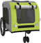 vidaXL - Hondenfietstrailer - oxford - stof - en - ijzer - groen - en - grijs