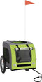vidaXL - Hondenfietstrailer - oxford - stof - en - ijzer - groen - en - grijs