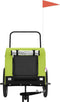 vidaXL - Hondenfietstrailer - oxford - stof - en - ijzer - groen - en - zwart