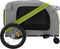 vidaXL - Hondenfietstrailer - oxford - stof - en - ijzer - groen - en - grijs