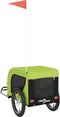 vidaXL - Hondenfietstrailer - oxford - stof - en - ijzer - groen - en - zwart