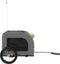 vidaXL - Hondenfietstrailer - oxford - stof - en - ijzer - groen - en - grijs