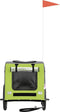 vidaXL - Hondenfietstrailer - oxford - stof - en - ijzer - groen - en - grijs