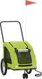 vidaXL - Hondenfietstrailer - oxford - stof - en - ijzer - groen