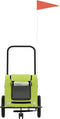 vidaXL - Hondenfietstrailer - oxford - stof - en - ijzer - groen