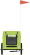 vidaXL - Hondenfietstrailer - oxford - stof - en - ijzer - groen