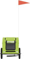 vidaXL - Hondenfietstrailer - oxford - stof - en - ijzer - groen