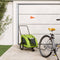 vidaXL - Hondenfietstrailer - oxford - stof - en - ijzer - groen