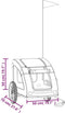 vidaXL - Hondenfietstrailer - oxford - stof - en - ijzer - groen