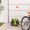 vidaXL - Hondenfietstrailer - oxford - stof - en - ijzer - groen