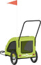 vidaXL - Hondenfietstrailer - oxford - stof - en - ijzer - groen