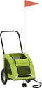 vidaXL - Hondenfietstrailer - oxford - stof - en - ijzer - groen