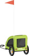 vidaXL - Hondenfietstrailer - oxford - stof - en - ijzer - groen