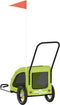 vidaXL - Hondenfietstrailer - oxford - stof - en - ijzer - groen