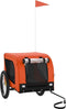 vidaXL - Hondenfietstrailer - oxford - stof - en - ijzer - oranje - en - zwart