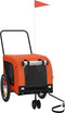 vidaXL - Hondenfietstrailer - oxford - stof - en - ijzer - oranje - en - zwart