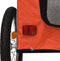 vidaXL - Hondenfietstrailer - oxford - stof - en - ijzer - oranje - en - grijs