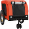 vidaXL - Hondenfietstrailer - oxford - stof - en - ijzer - oranje - en - zwart