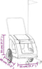 vidaXL - Hondenfietstrailer - oxford - stof - en - ijzer - oranje - en - grijs