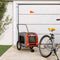 vidaXL - Hondenfietstrailer - oxford - stof - en - ijzer - oranje - en - grijs