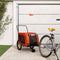 vidaXL - Hondenfietstrailer - oxford - stof - en - ijzer - oranje - en - zwart