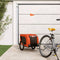 vidaXL - Hondenfietstrailer - oxford - stof - en - ijzer - oranje - en - zwart