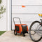 vidaXL - Hondenfietstrailer - oxford - stof - en - ijzer - oranje - en - zwart