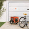 vidaXL - Hondenfietstrailer - oxford - stof - en - ijzer - oranje - en - zwart
