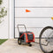 vidaXL - Hondenfietstrailer - oxford - stof - en - ijzer - oranje - en - zwart