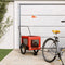 vidaXL - Hondenfietstrailer - oxford - stof - en - ijzer - oranje - en - zwart