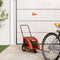 vidaXL - Hondenfietstrailer - oxford - stof - en - ijzer - oranje - en - grijs
