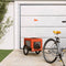 vidaXL - Hondenfietstrailer - oxford - stof - en - ijzer - oranje - en - zwart