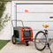 vidaXL - Hondenfietstrailer - oxford - stof - en - ijzer - oranje - en - grijs