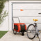 vidaXL - Hondenfietstrailer - oxford - stof - en - ijzer - oranje - en - zwart
