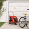 vidaXL - Hondenfietstrailer - oxford - stof - en - ijzer - oranje - en - grijs