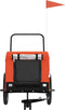 vidaXL - Hondenfietstrailer - oxford - stof - en - ijzer - oranje - en - zwart