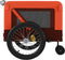 vidaXL - Hondenfietstrailer - oxford - stof - en - ijzer - oranje - en - zwart