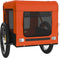 vidaXL - Hondenfietstrailer - oxford - stof - en - ijzer - oranje - en - zwart