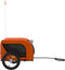 vidaXL - Hondenfietstrailer - oxford - stof - en - ijzer - oranje - en - zwart