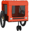 vidaXL - Hondenfietstrailer - oxford - stof - en - ijzer - oranje - en - zwart