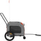 vidaXL - Hondenfietstrailer - oxford - stof - en - ijzer - oranje - en - grijs